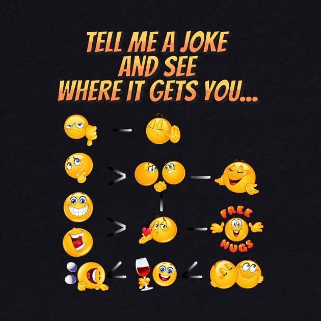 Tell me a joke and see where it gets you? Smiley emoji by HSH-Designing